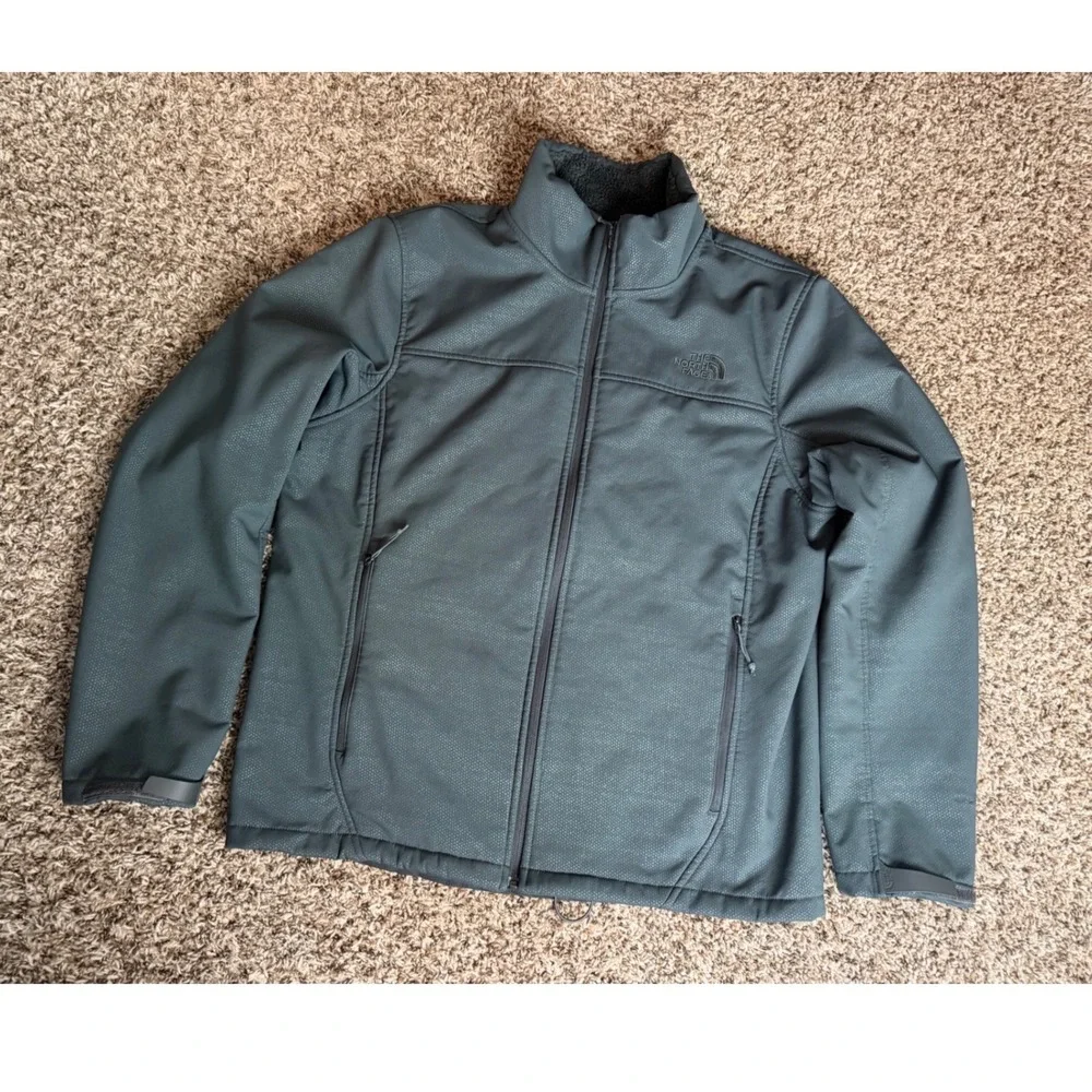 The North Face Apex Bionic 2 Softshell Jacket Grey Fleece Lined NF0A2TBA Mens L‎